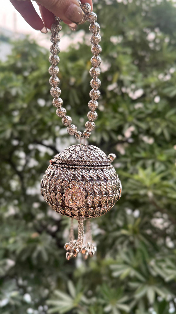 Round Mini Brass Potli