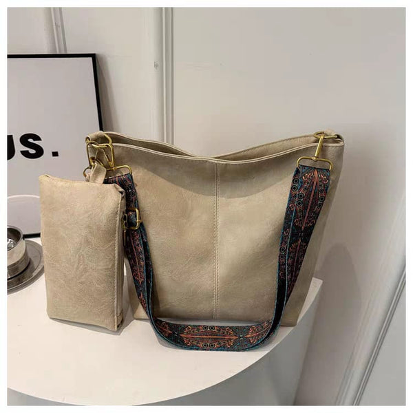 Leather Broad Belt Sling Bag