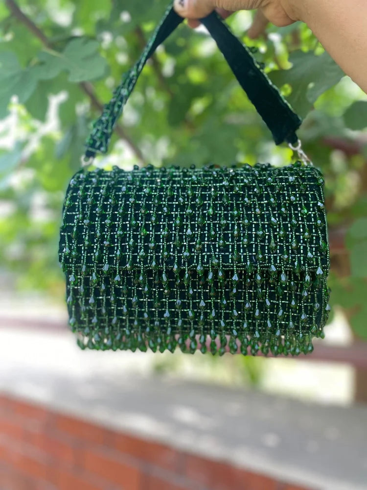 Beaded Flap Bag