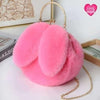 Fluffy Plush Rabbit Girls Bag